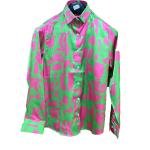 Pink Green Abstract Women Shirt