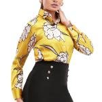 Elegant Yellow Women Shirt