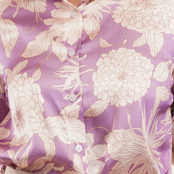 Mauve Floral Women Shirt