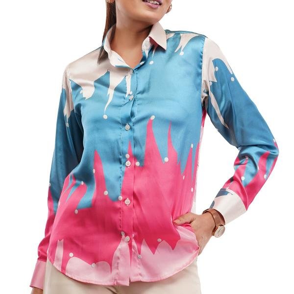 Zig Zag Stripe Women Shirt