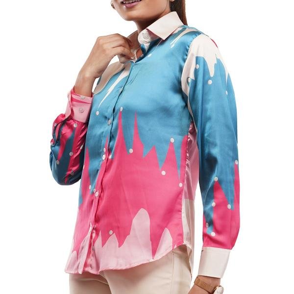 Zig Zag Stripe Women Shirt