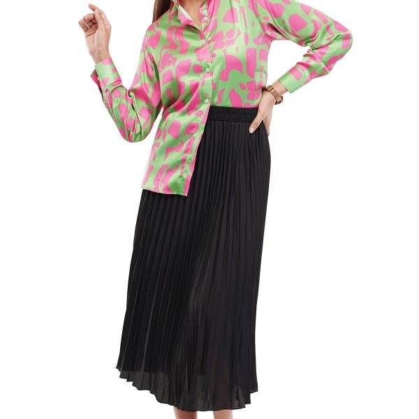 Pink Green Abstract Women Shirt