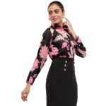 Black Floral Women Shirt